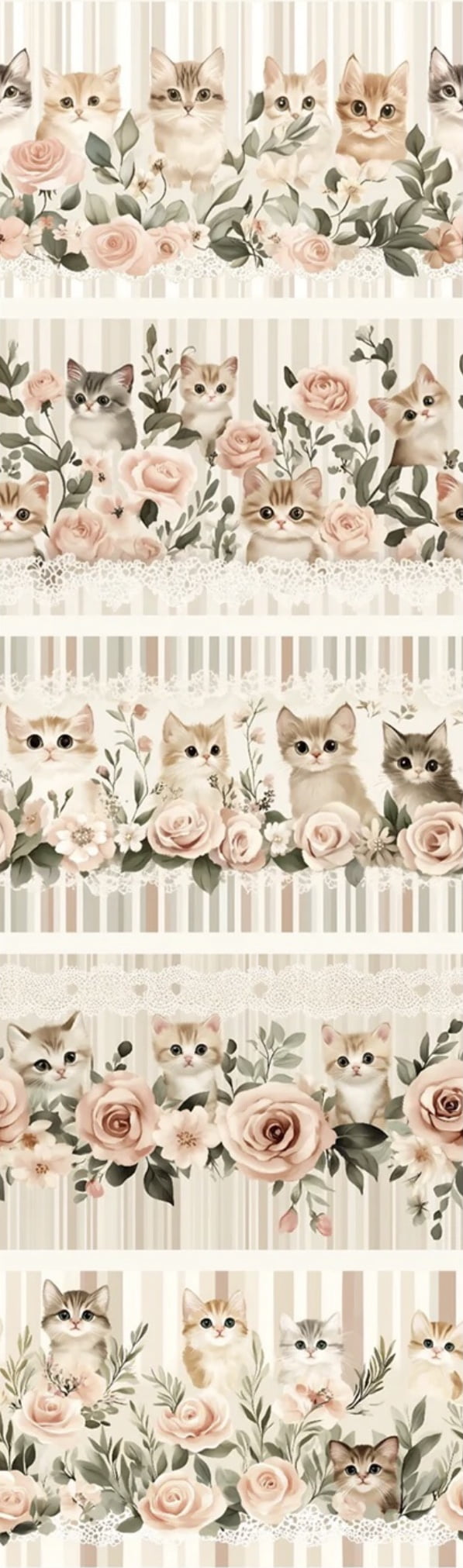 Tricoline estampa digital barrado pet kitty - CORTES 0,55m x 1,50m