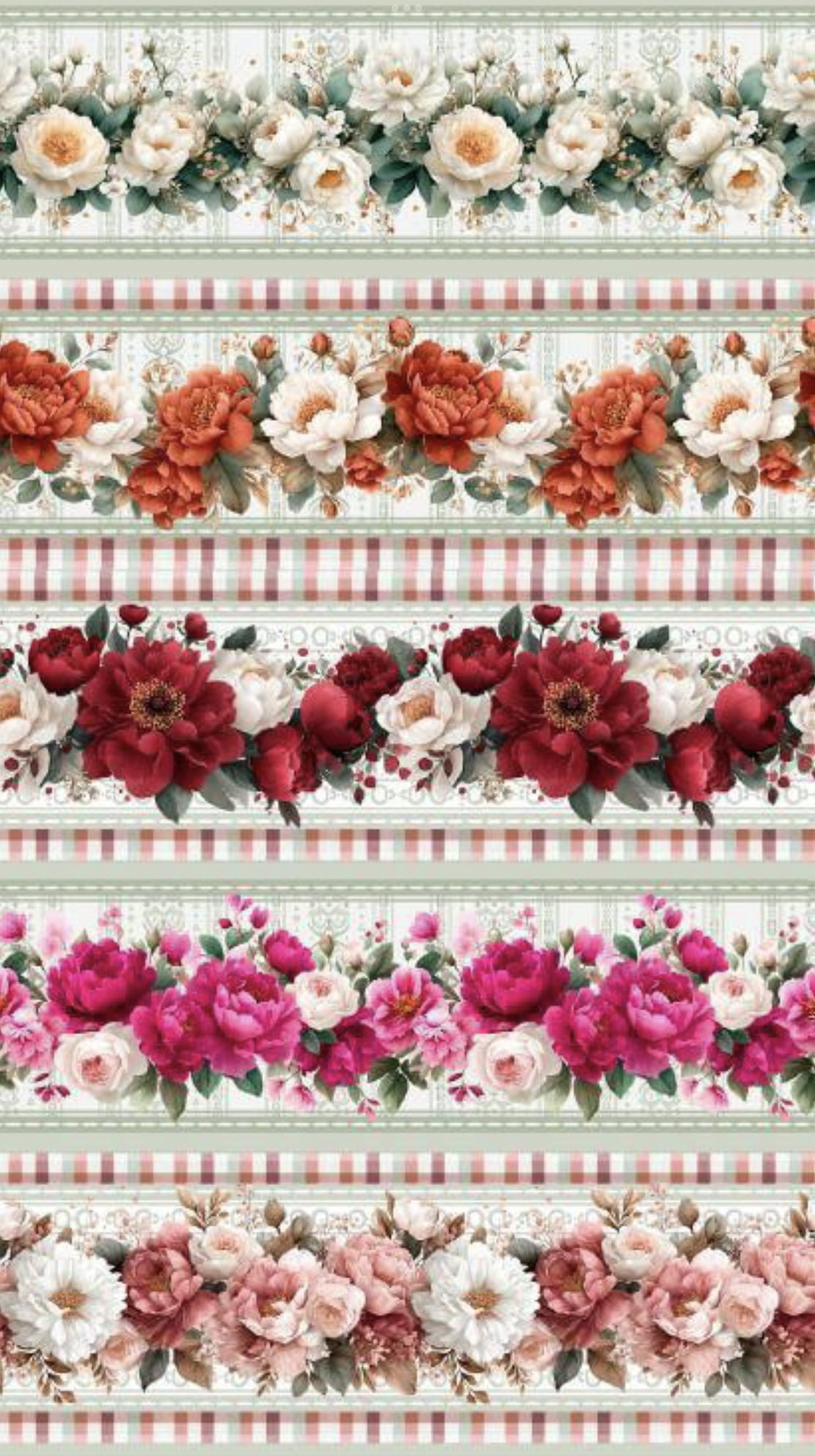 Tricoline estampa digital barrado jardim de rosas - Dica para toalhas de banho 