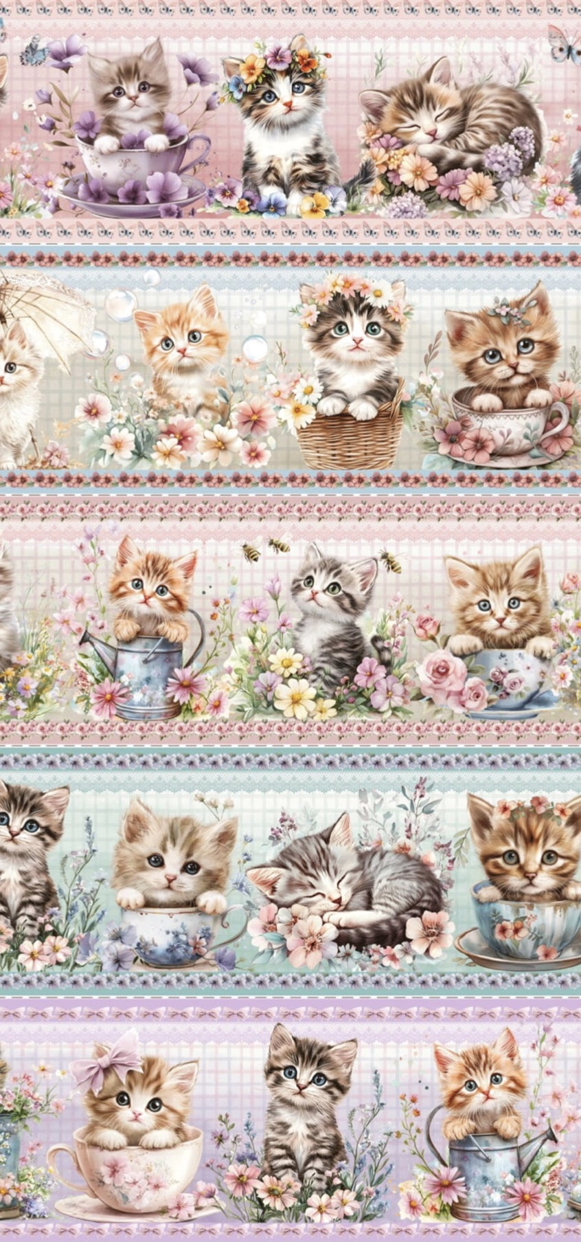 Tricoline estampa digital barrado gatinhos fofos - Dica para toalhas de banho