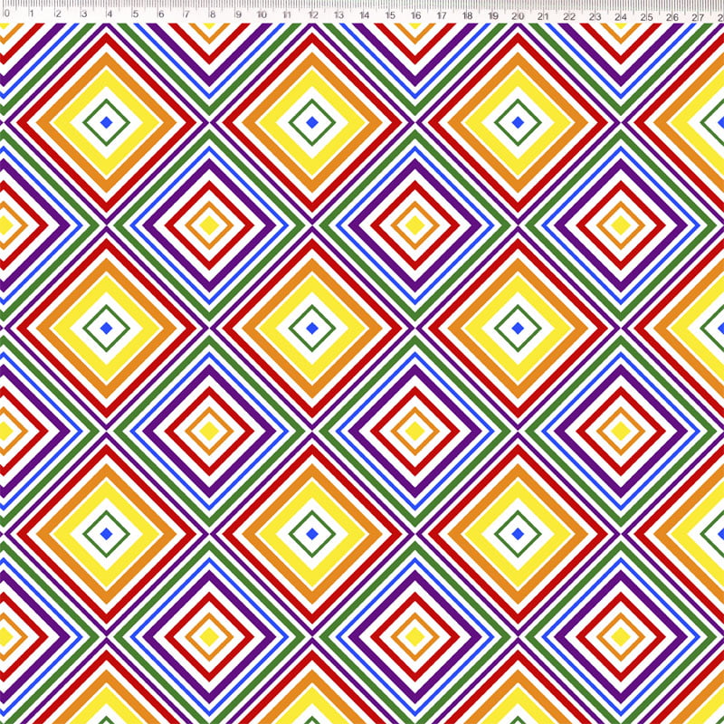 Tricoline estampado Colorê abstrato 