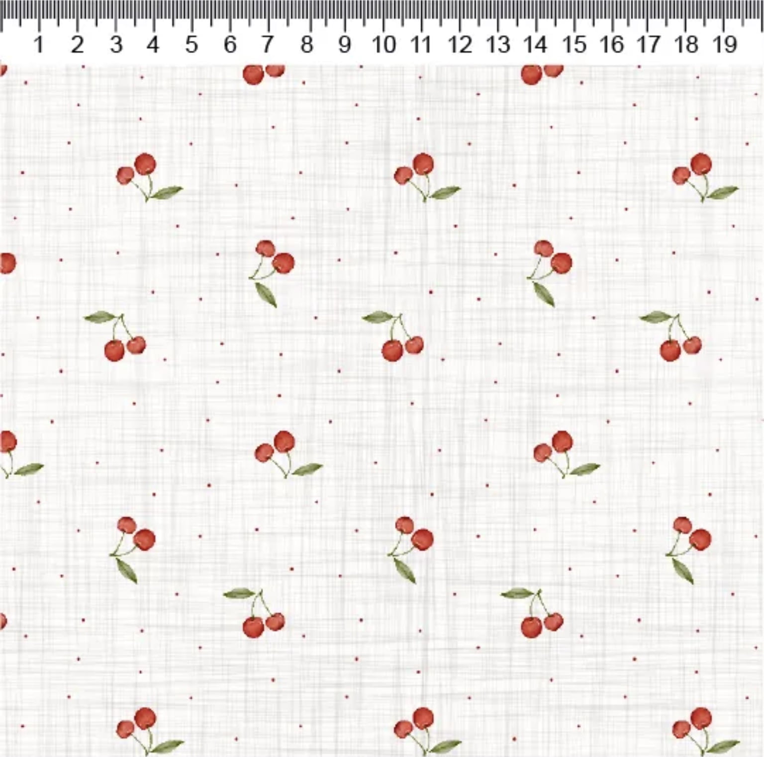 Tricoline estampa digital cerejas by Cris Poletto