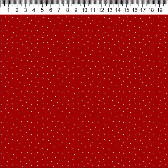 Tricoline estampa digital poá vermelho by Cris Poletto 