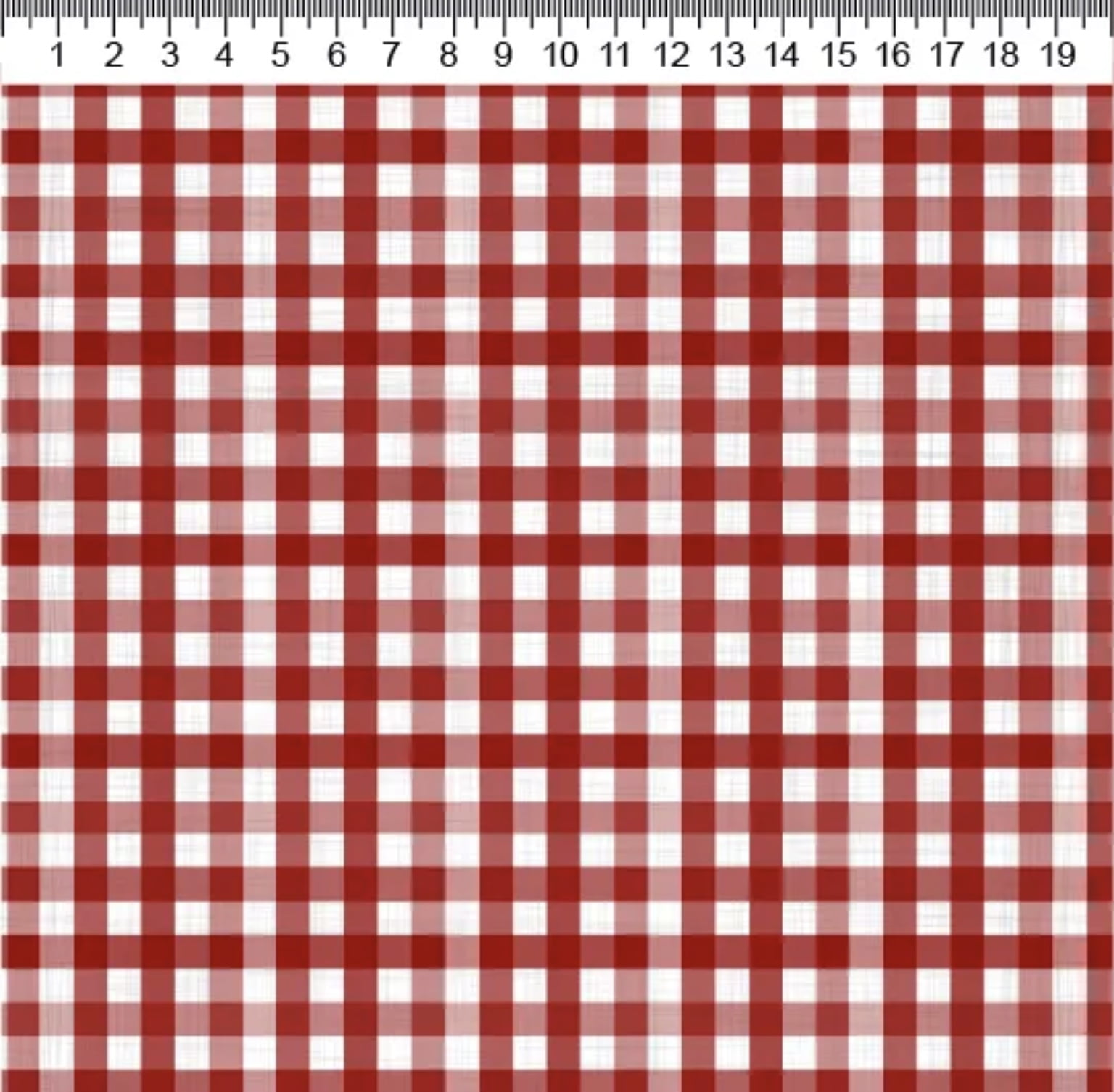 Tricoline estampa digital xadrez vermelho doces lembranças 