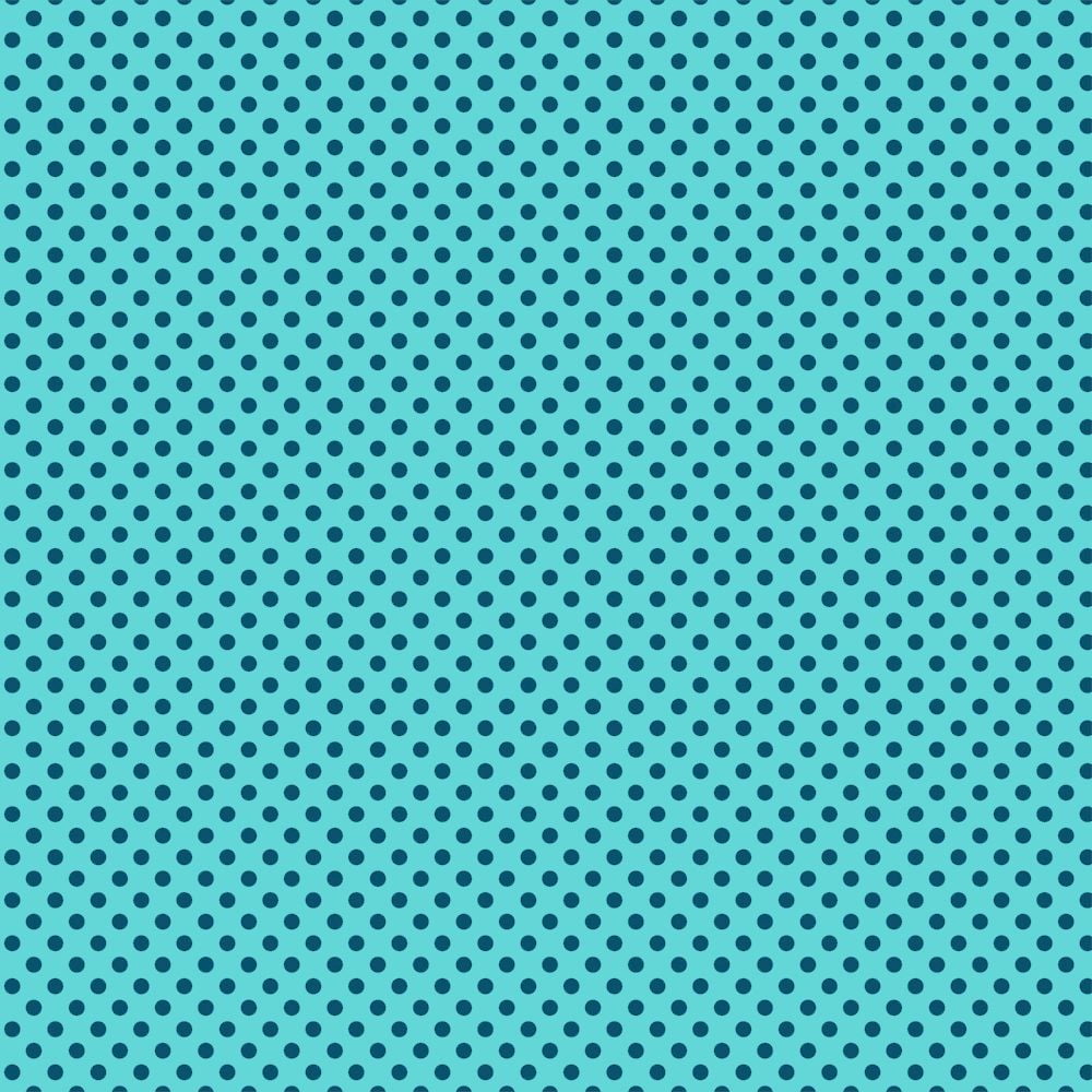 Tricoline estampado poá médio tom tom azul