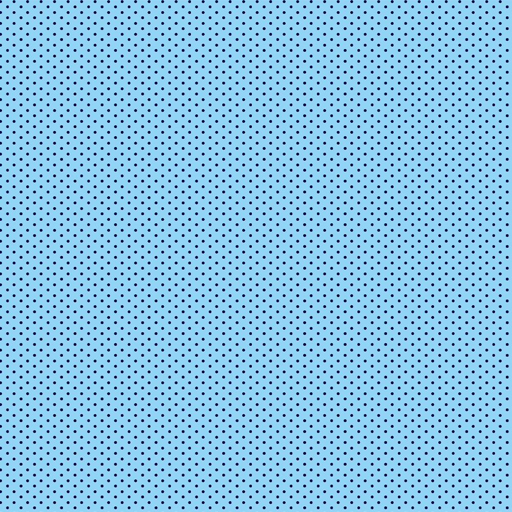 Tricoline estampado azul com poá azul 