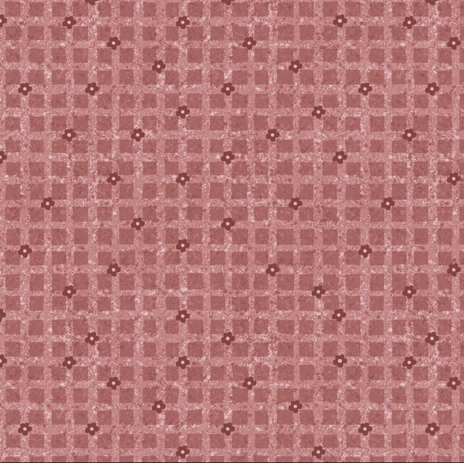 Tricoline estampa digital xadrez com florzinhas goiaba 