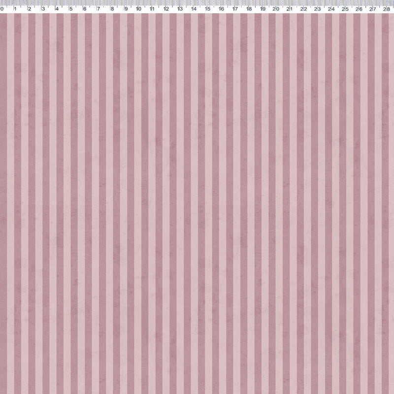 Tricoline estampado Secret garden listrado rose