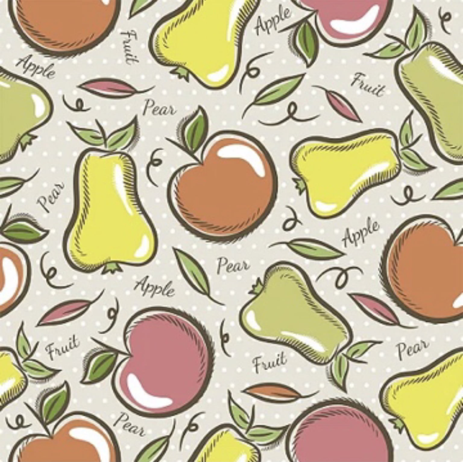 Tricoline estampado apple pear