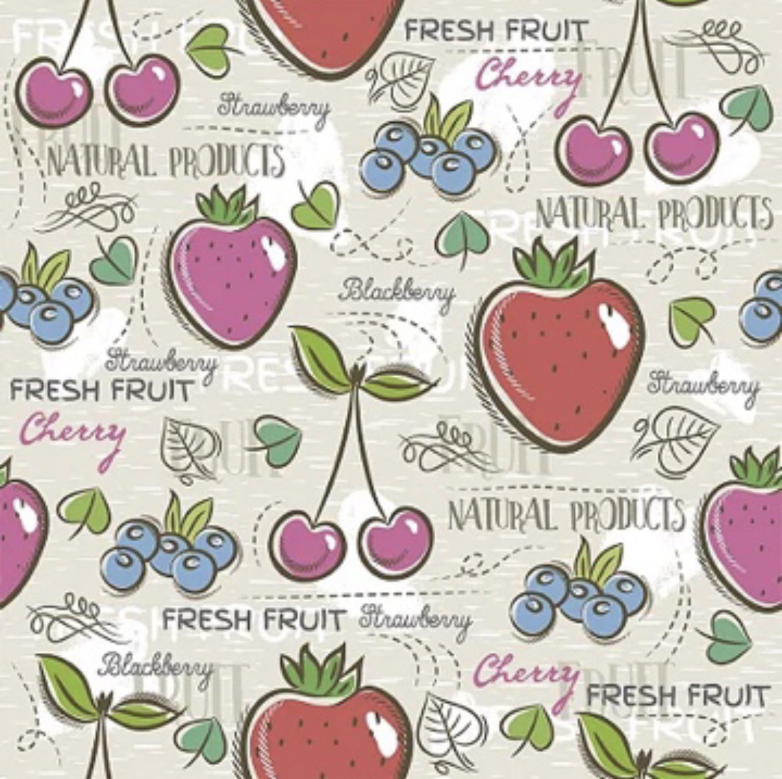 Tricoline estampado fresh fruit