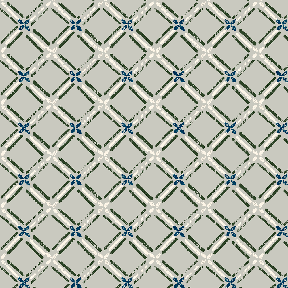 Tricoline estampado entrelaçado cinza 