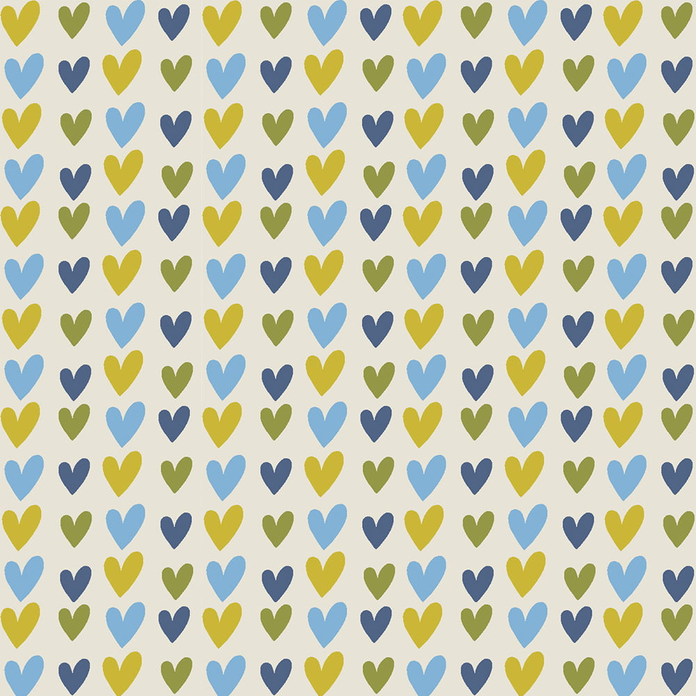 Tricoline estampado blue hearts