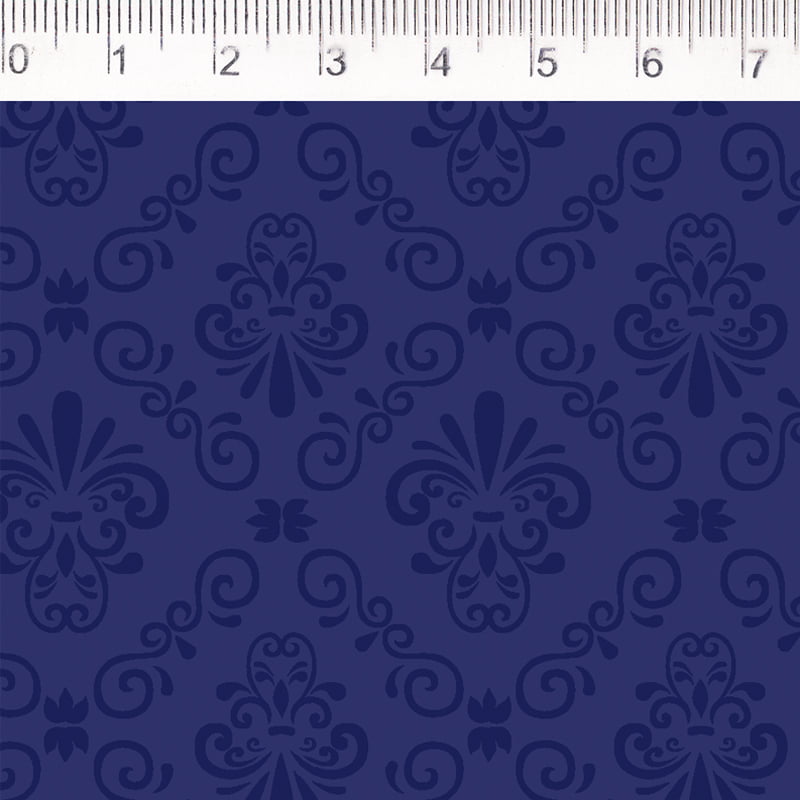 Tricoline estampado arabesco royal