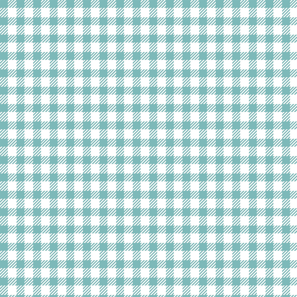 Tricoline estampado xadrez turquesa 