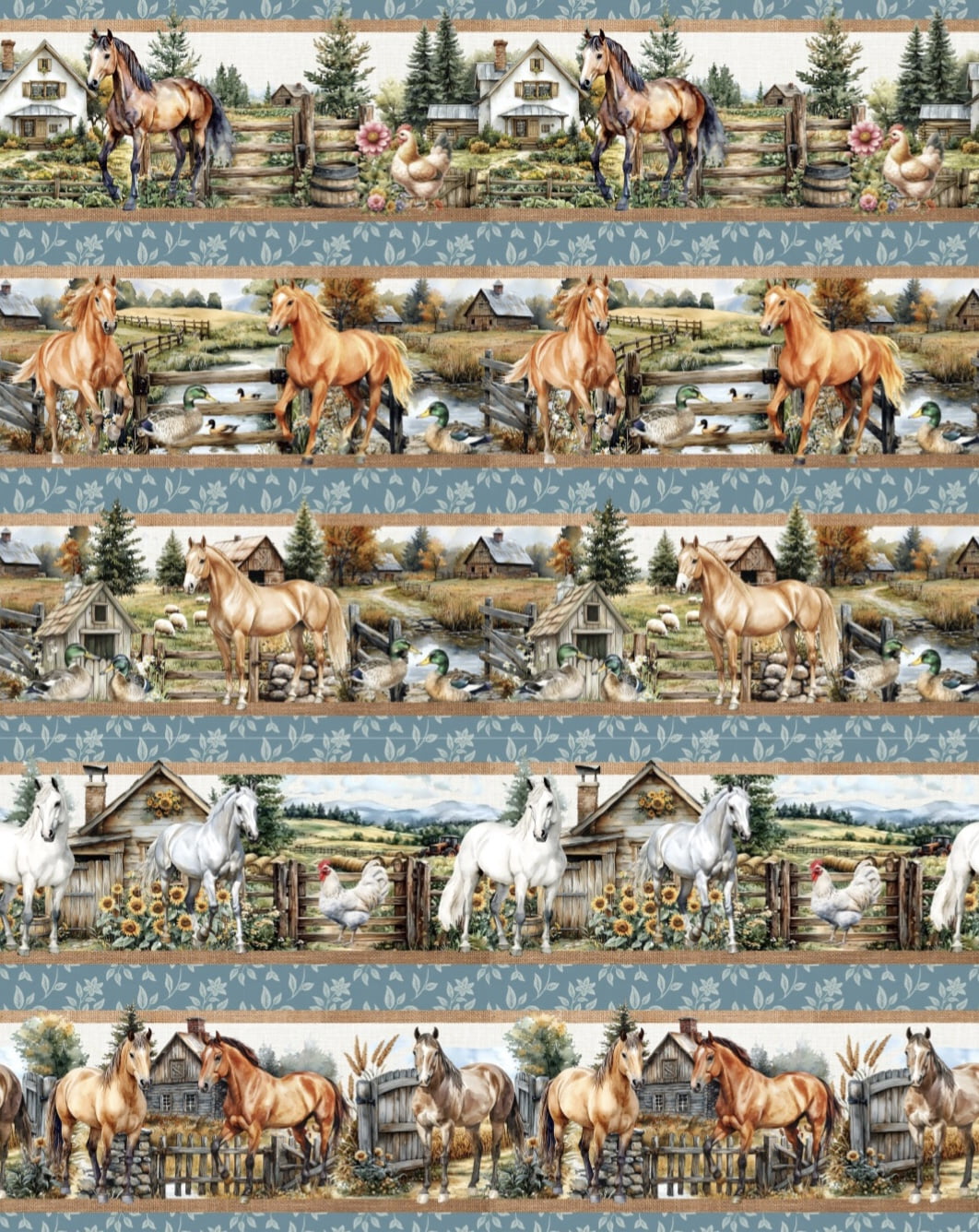 Tricoline estampa digital barrado horse - CORTES 0,55m x 1,50m