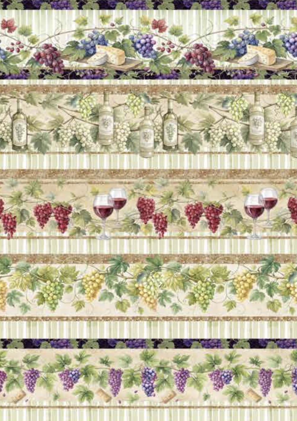 Tricoline estampa digital barrado uvas - CORTES 0,55m x 1,50m
