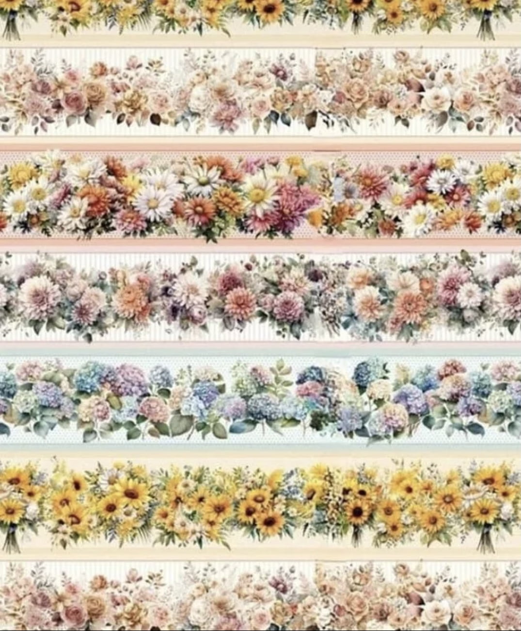 Tricoline estampa digital barrado floral da primavera 