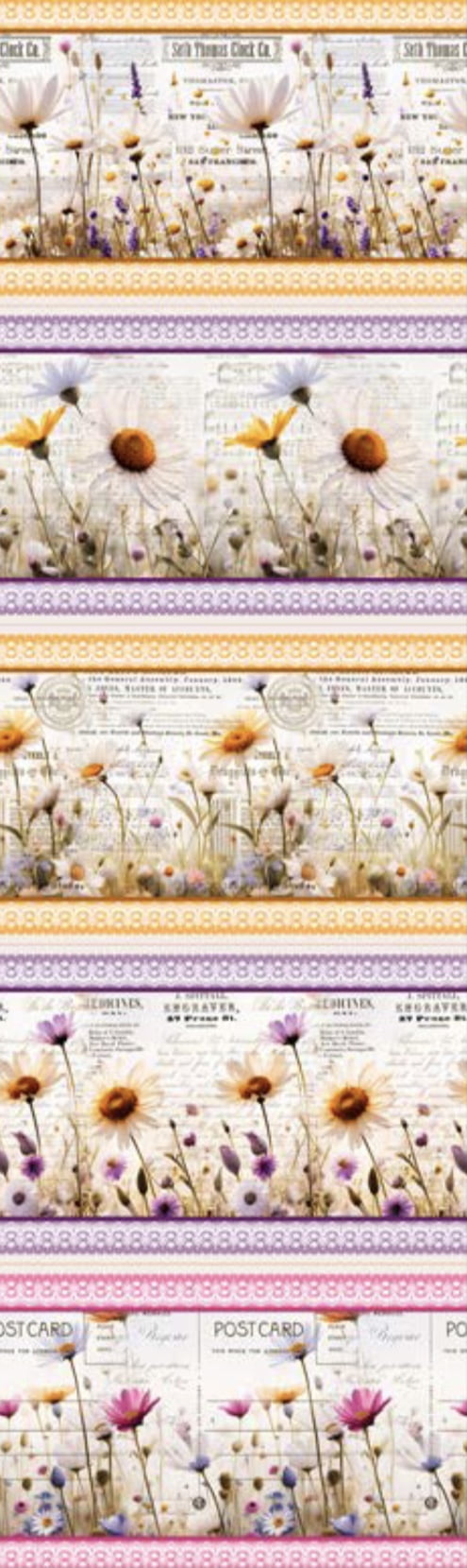 Tricoline estampa digital barrado postcard