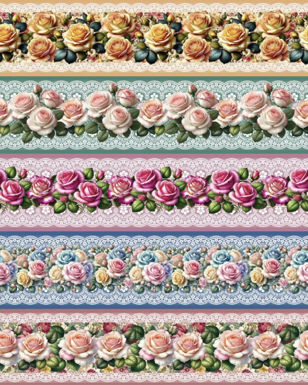 Tricoline estampa digital barrado rosas maravilhosas 