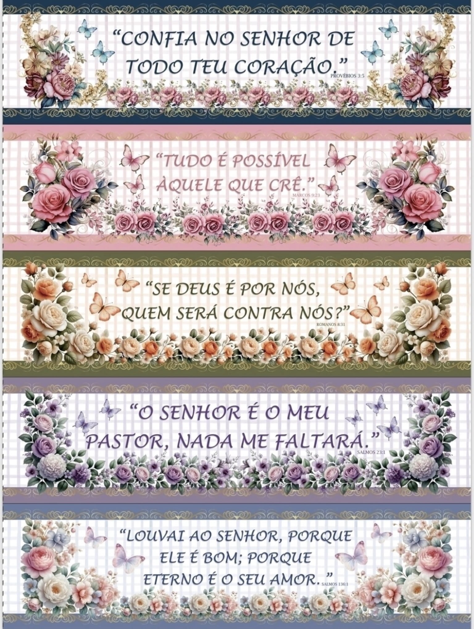 Tricoline estampa digital barrado versículos 