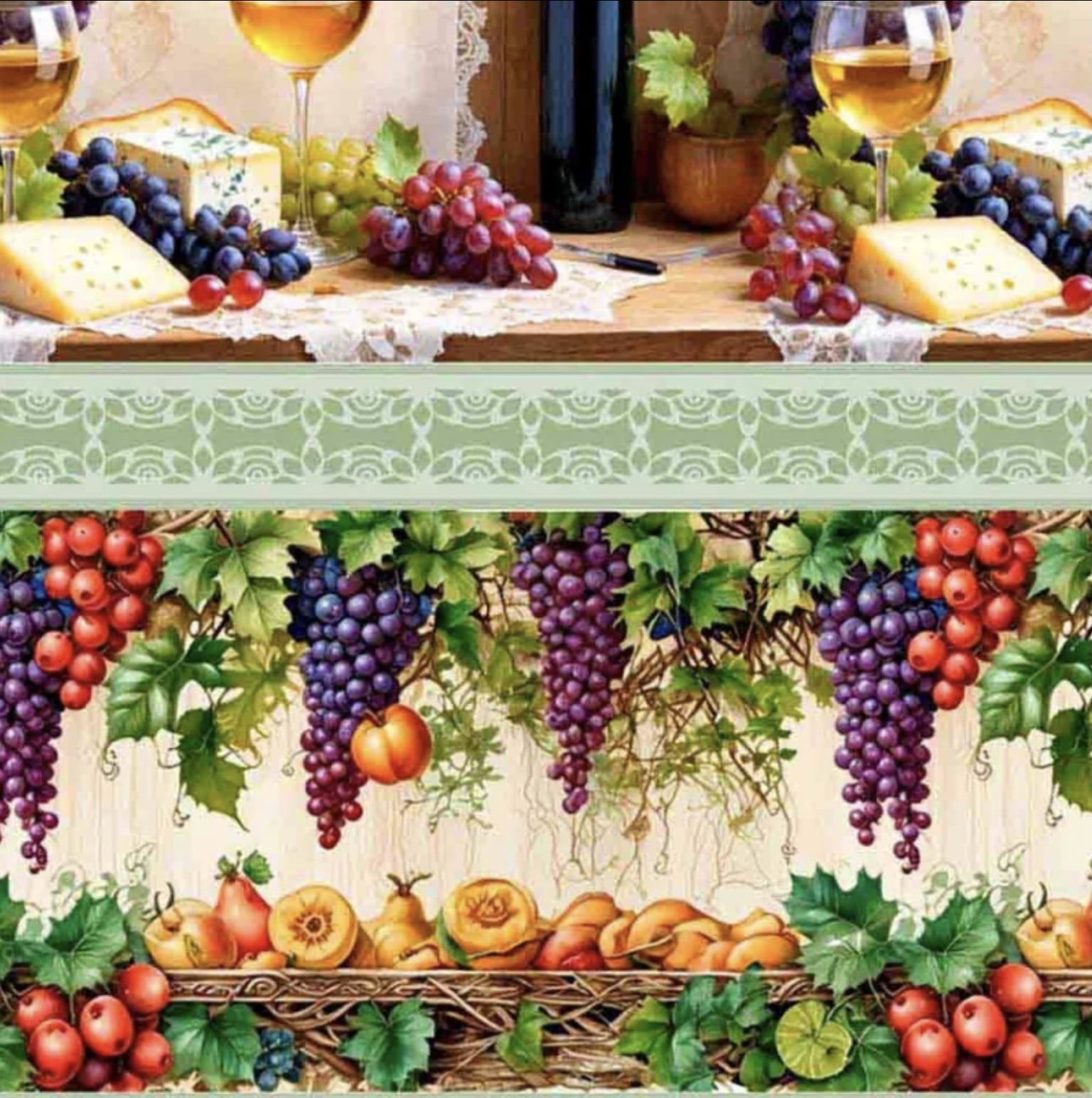 Tricoline estampa digital barrado wine