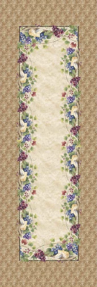 Painel trilho de mesa uvas