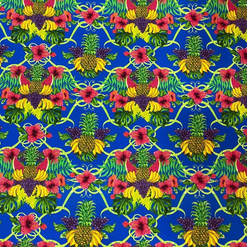 Tricoline estampa digital salada de frutas 