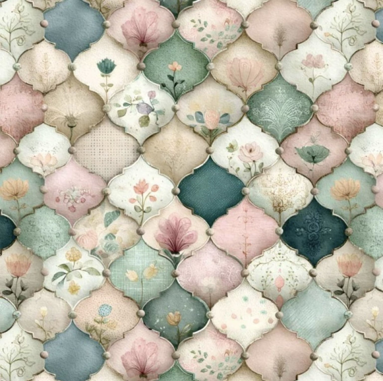 Tricoline estampa digital bird patchwork 