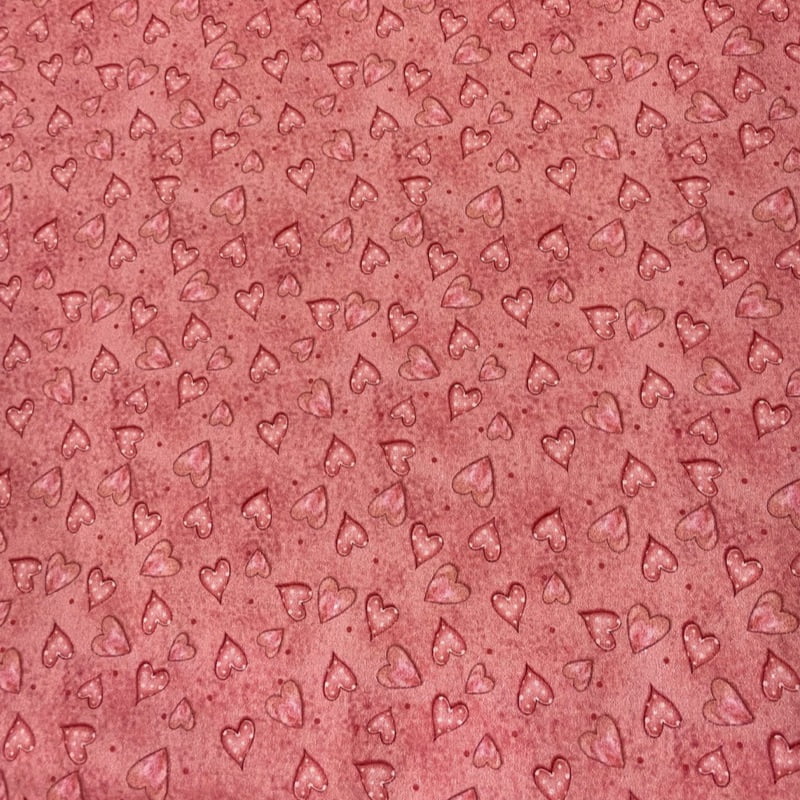 Tricoline estampa digital corações fofos rose