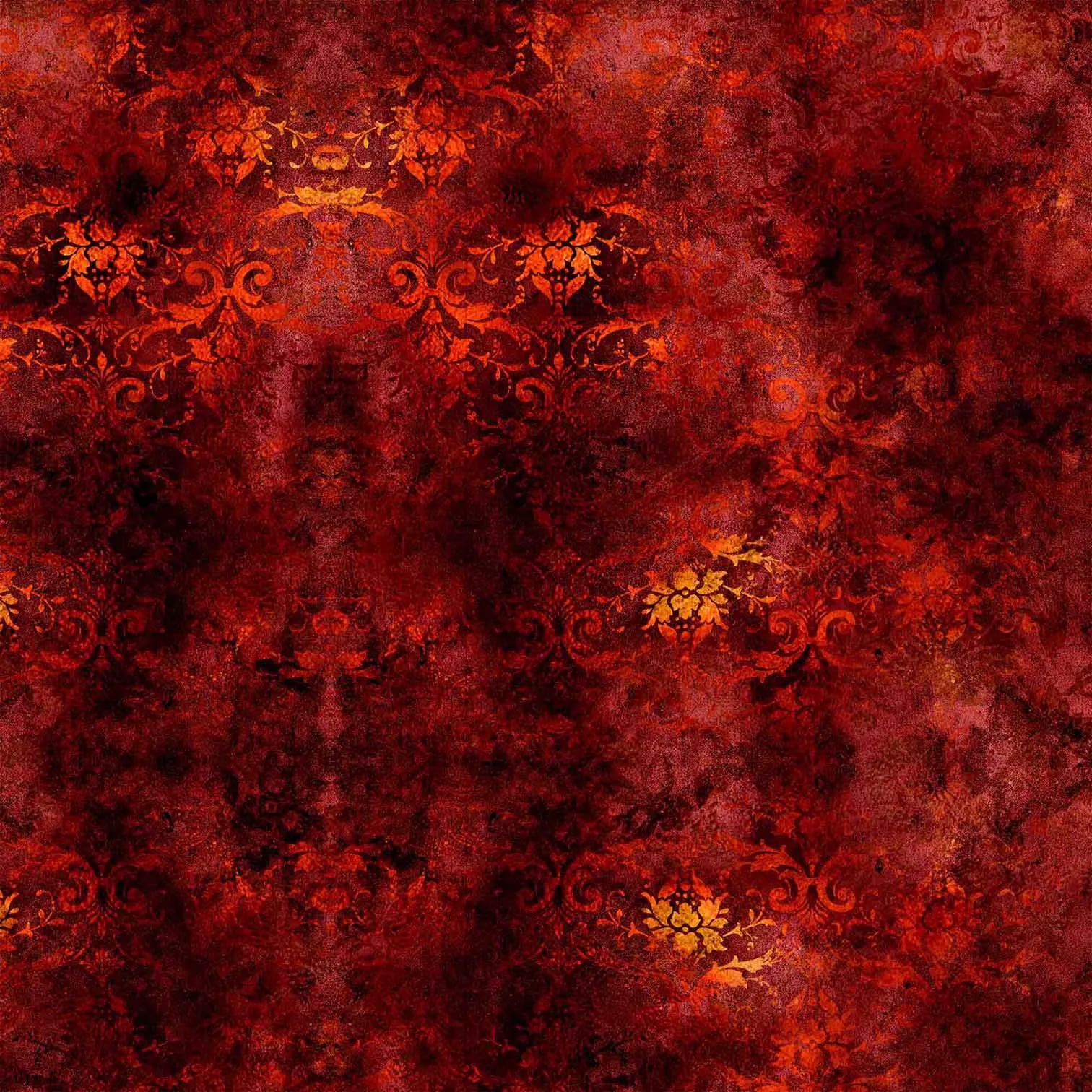 Tricoline estampa digital Damasco vermelho 