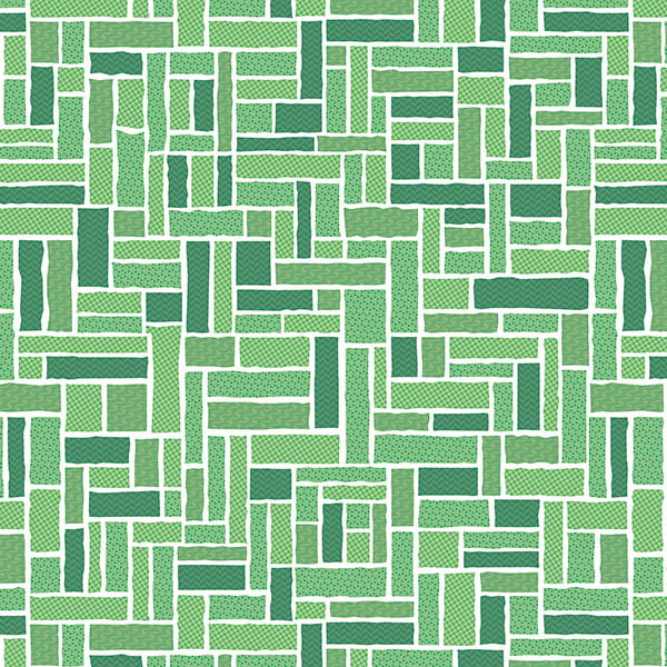 Tricoline estampa digital mosaico verde