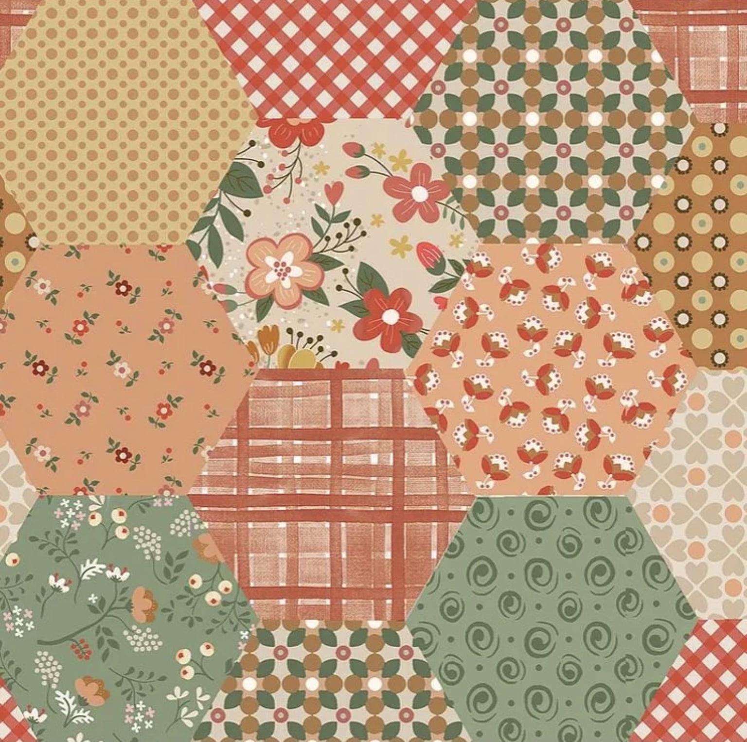 Tricoline estampa digital patch country 