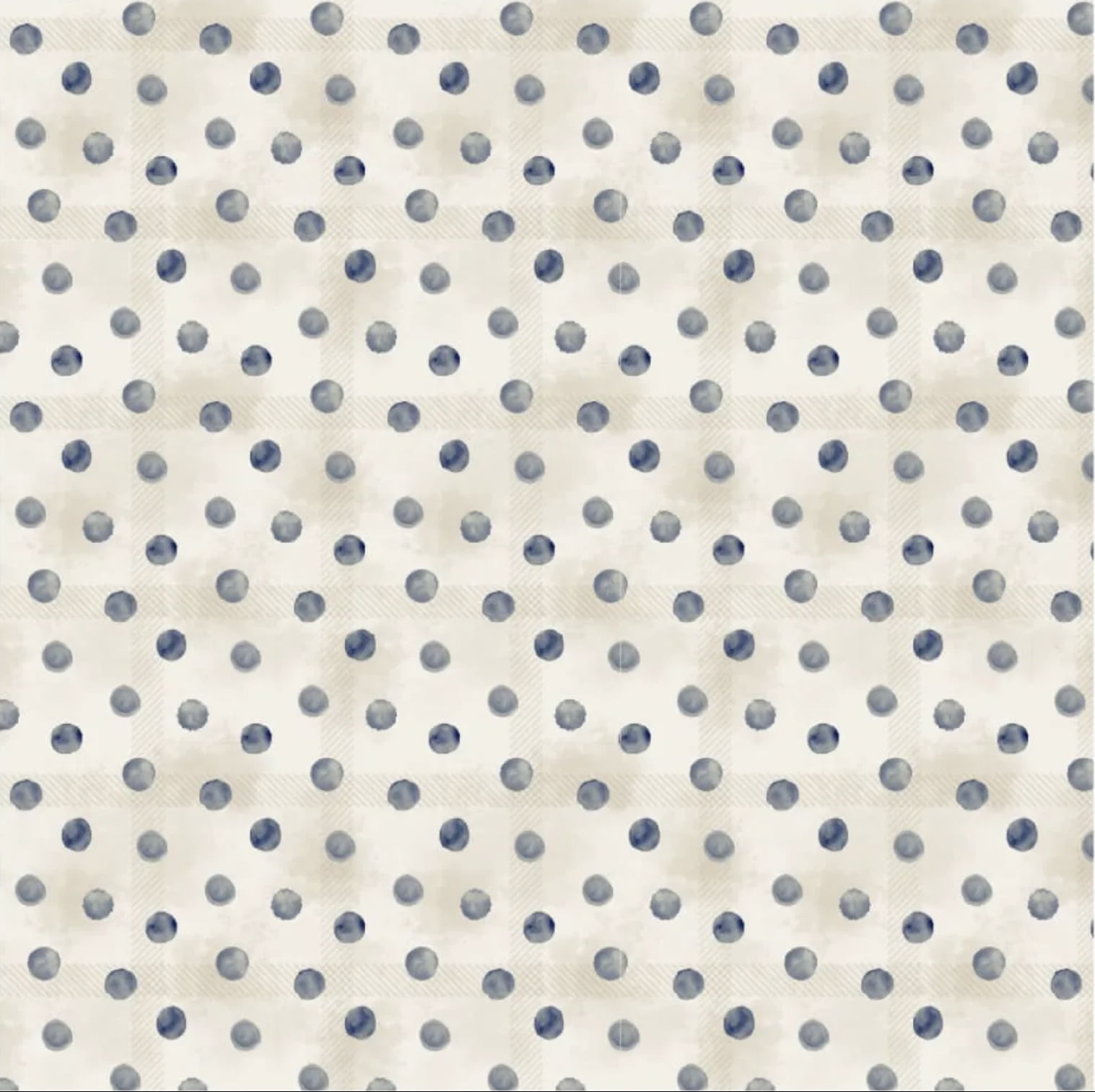 Tricoline estampa digital poá azul marinho 