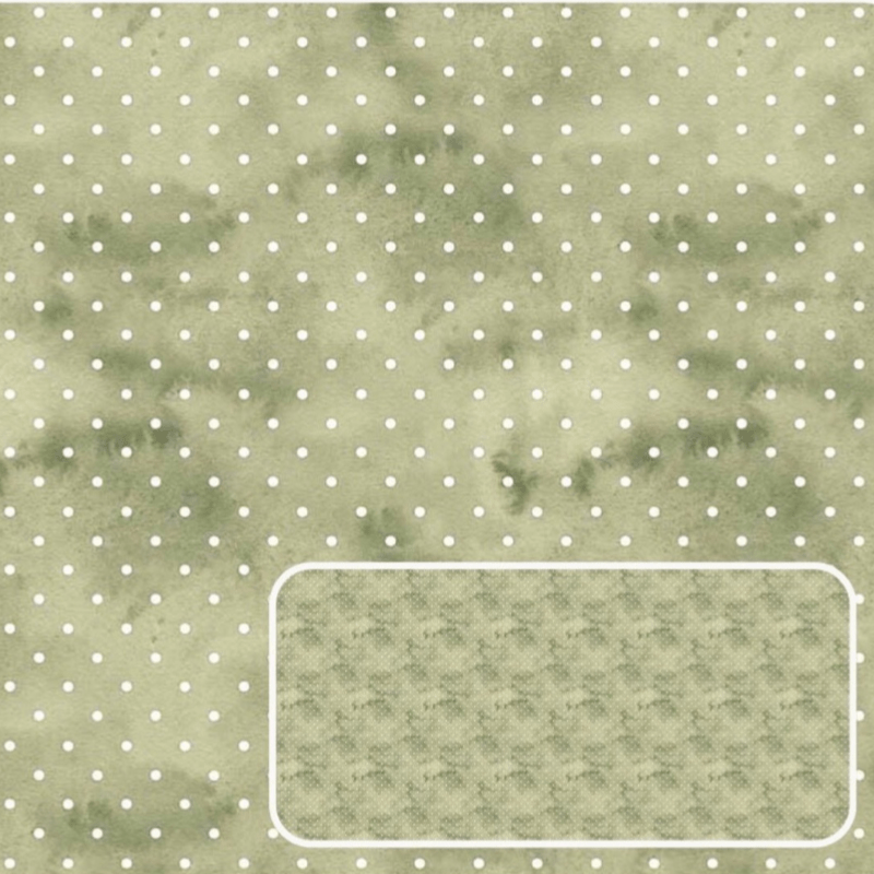 Tricoline estampa digital poá manchado verde watercolor