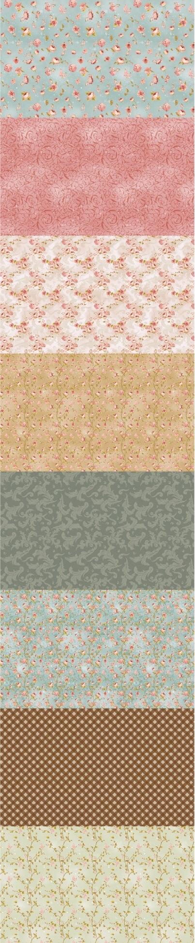 Tricoline estampa digital virada da agulha Shabby chic