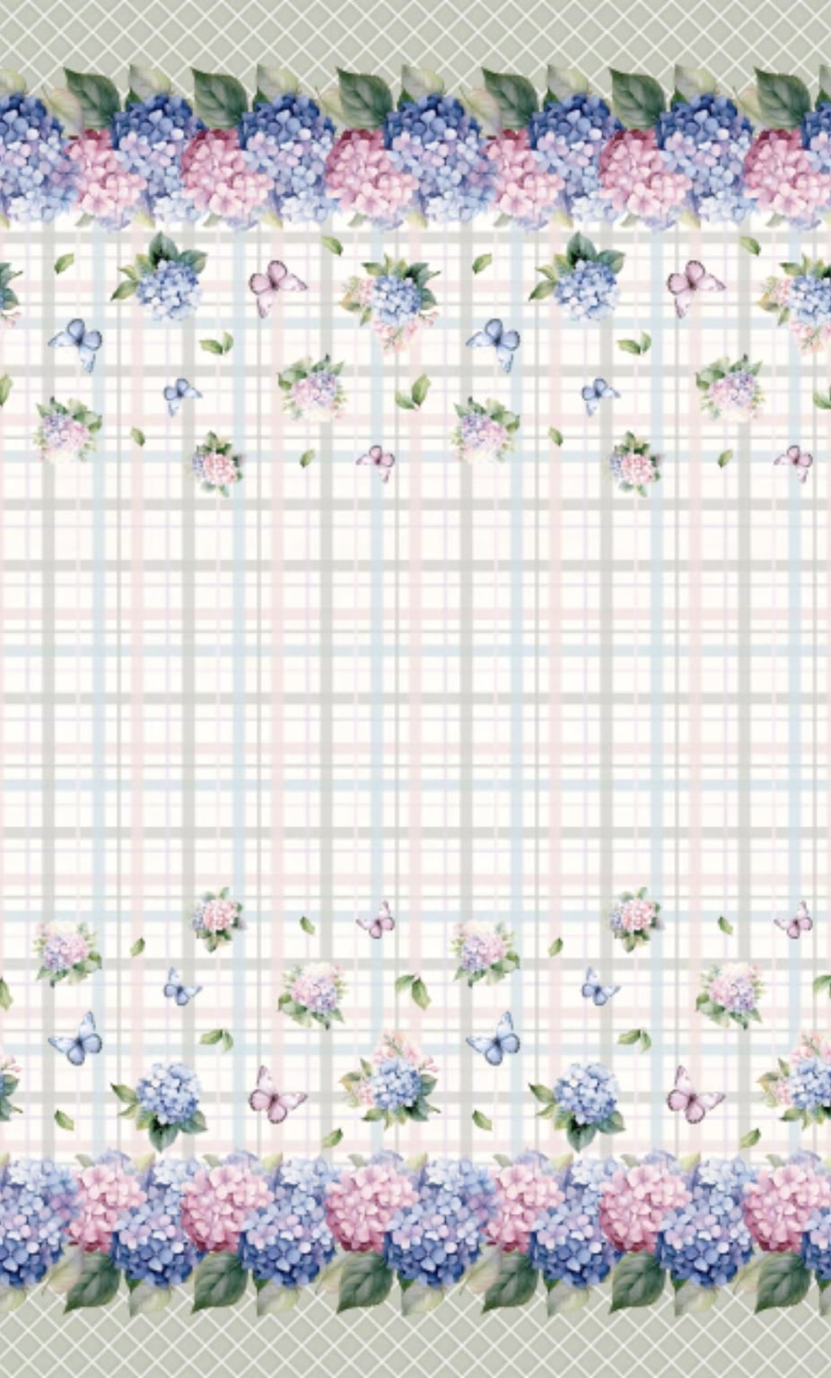 Sarja estampa digital toalha de mesa hortênsias 