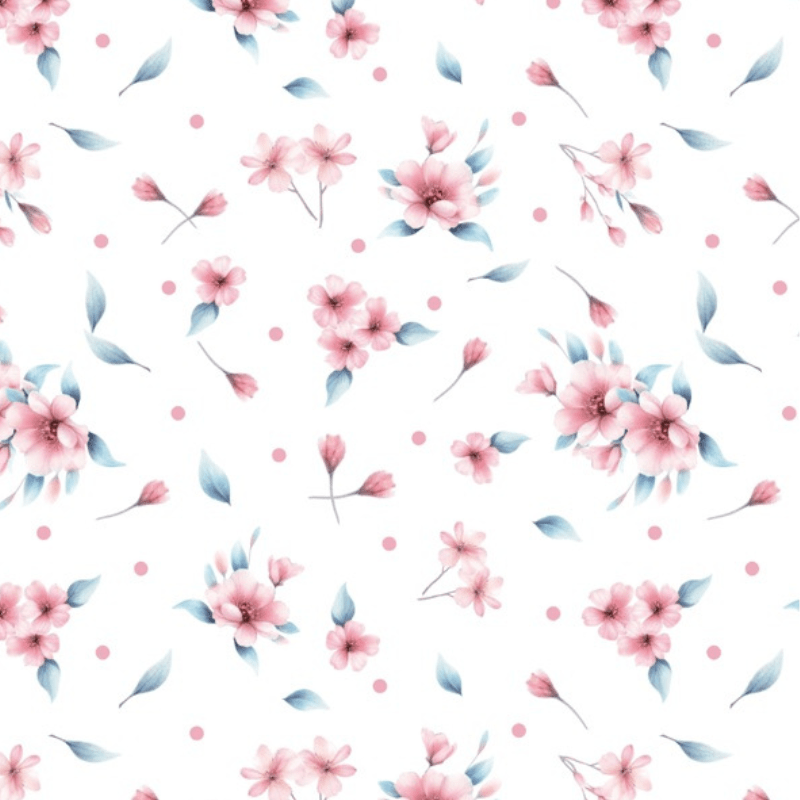 Tricoline estampa digital floral aquarela