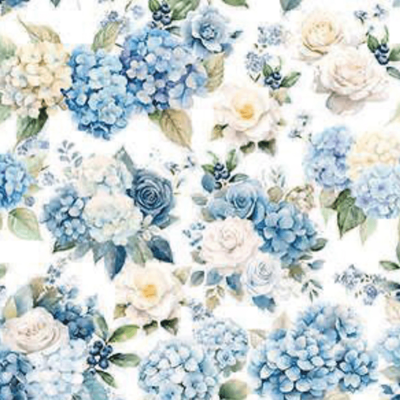 Tricoline estampa digital floral Florata blue