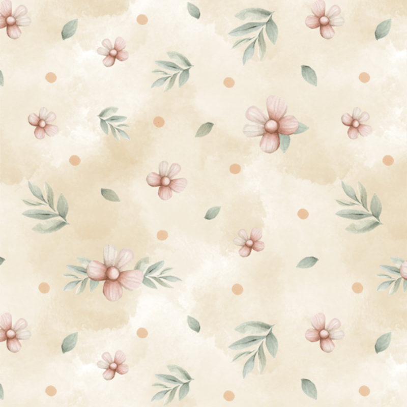 Tricoline estampa digital floral fundo poeirinha
