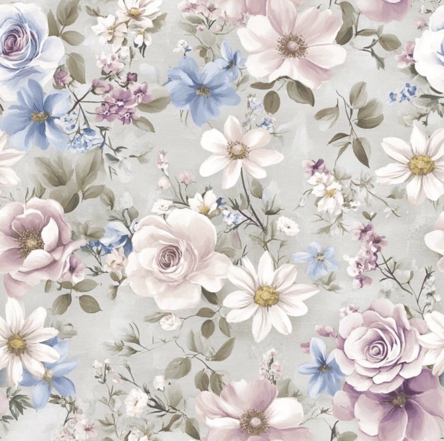 Tricoline estampa digital lav rosas