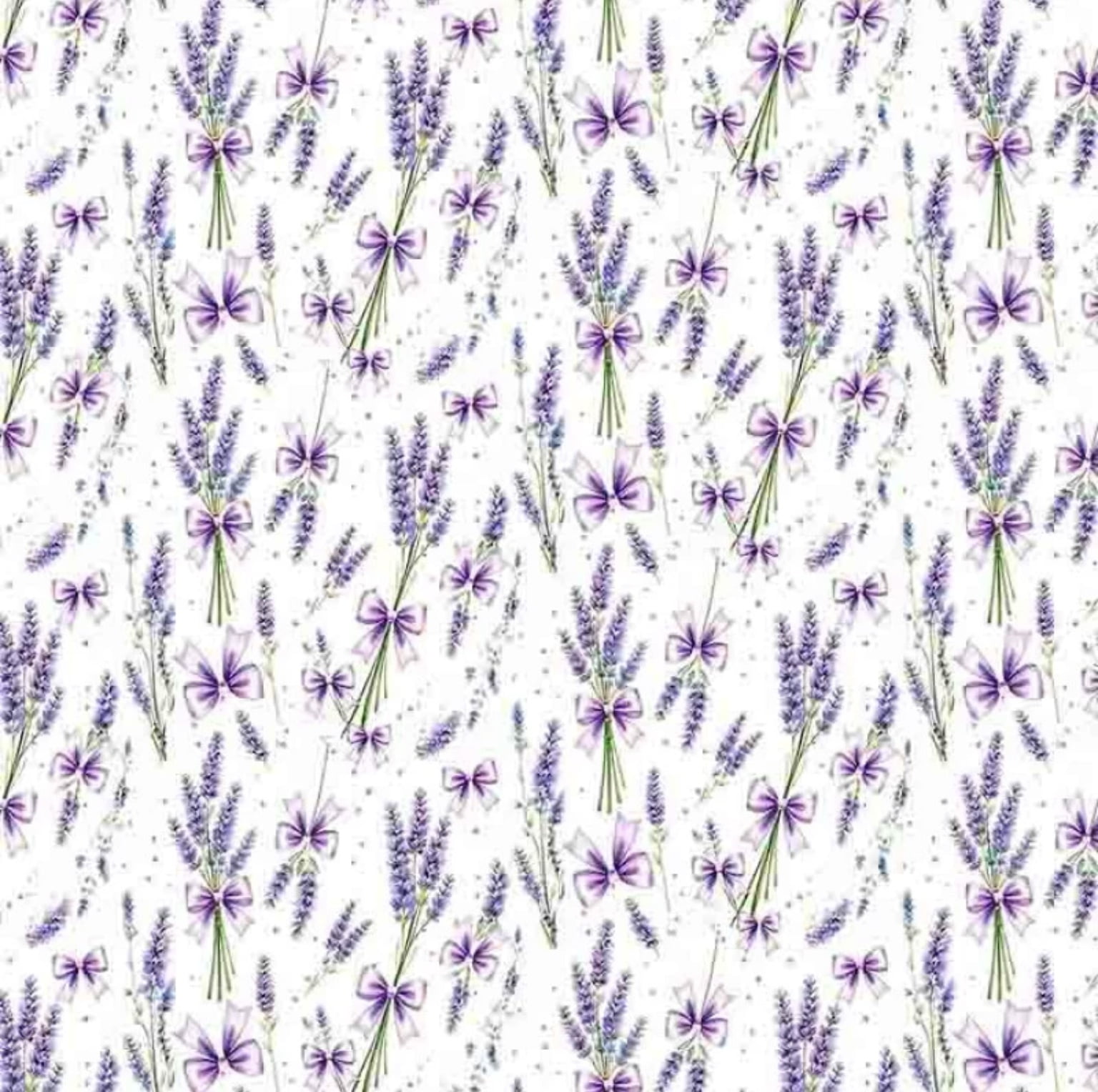 Tricoline estampa digital lavanda e laços 