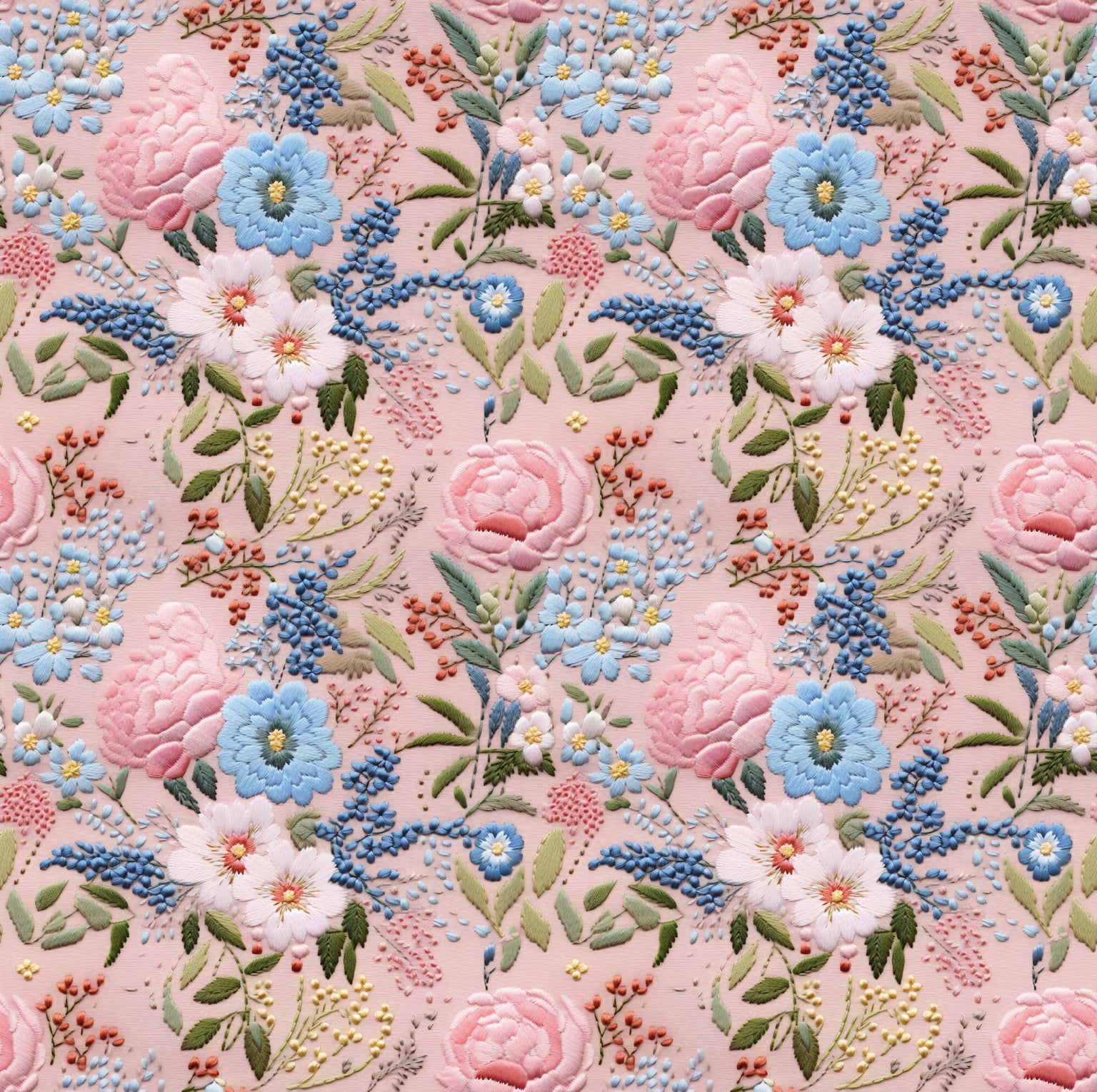 Tricoline estampa digital rosas fundo rosa 