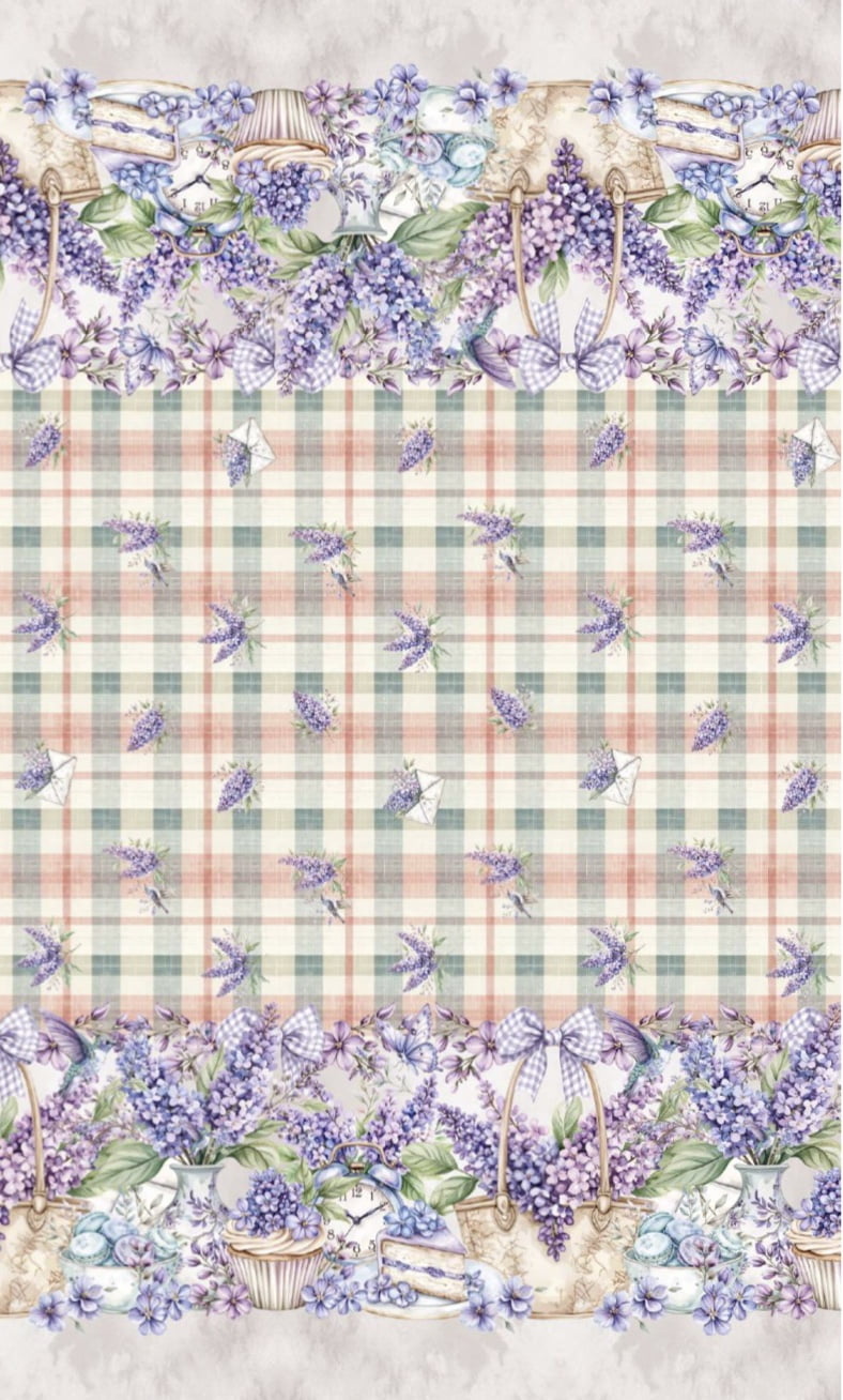 Tricoline estampa digital toalha de mesa hortênsias 