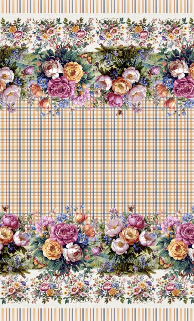 Tricoline estampa digital toalha de mesa Melissa