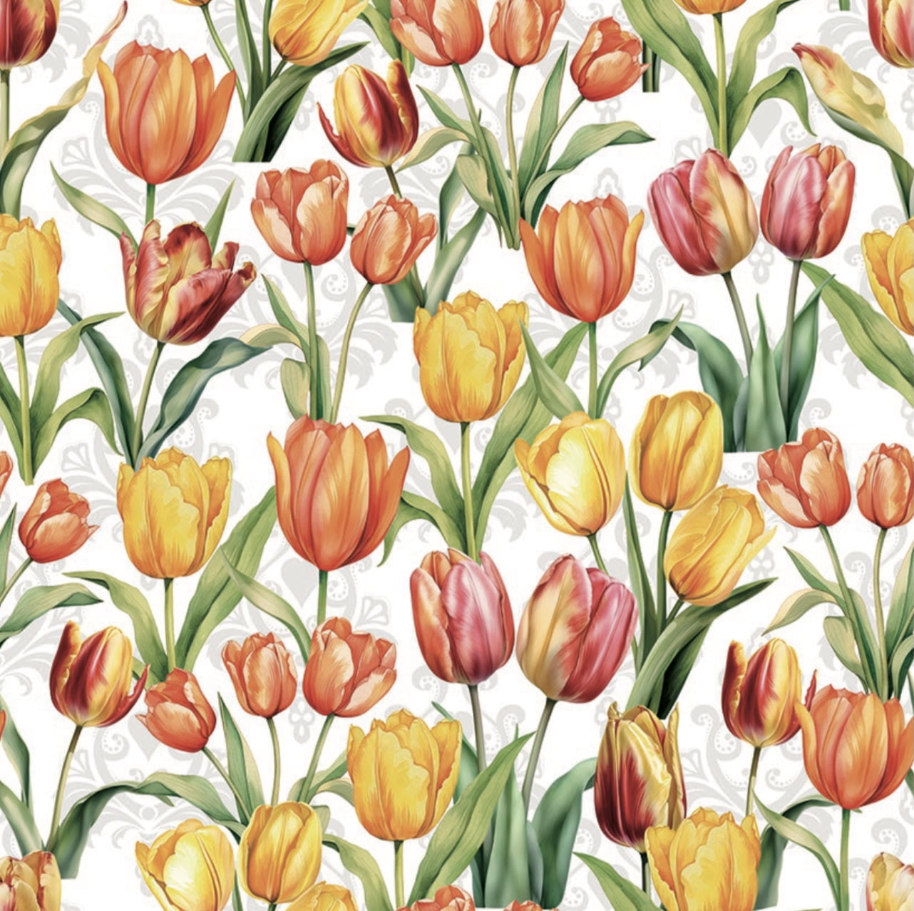 Tricoline estampa digital tulipas