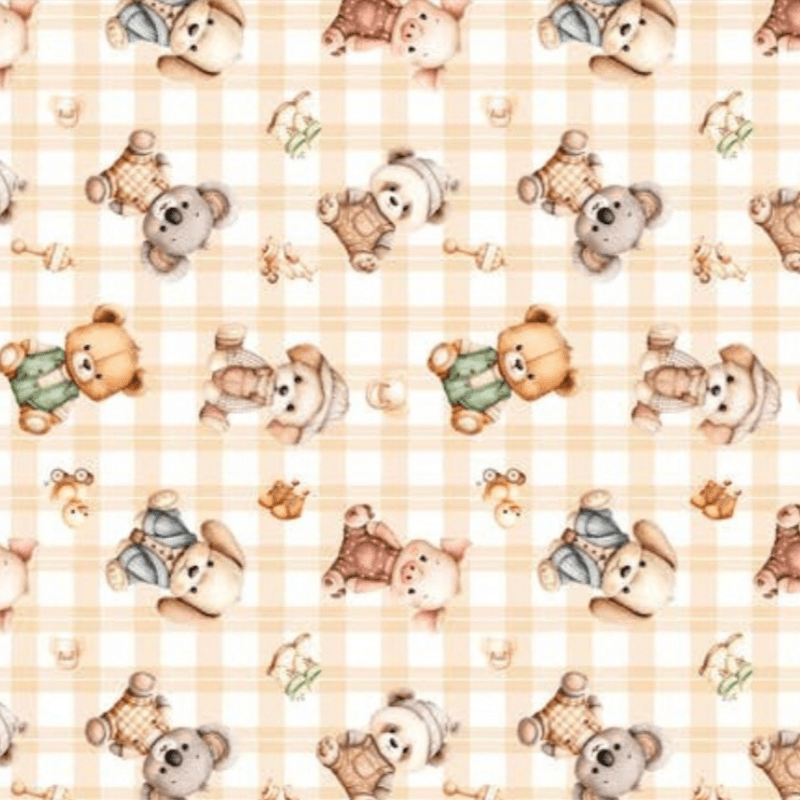 Tricoline estampa digital bichinhos cute