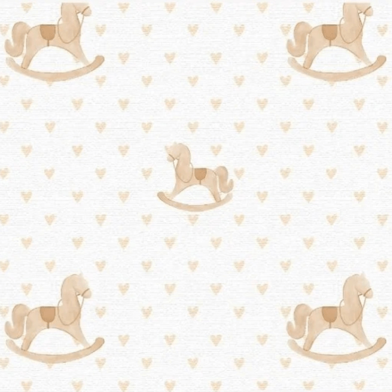 Tricoline estampa digital cavalinho de balanço 