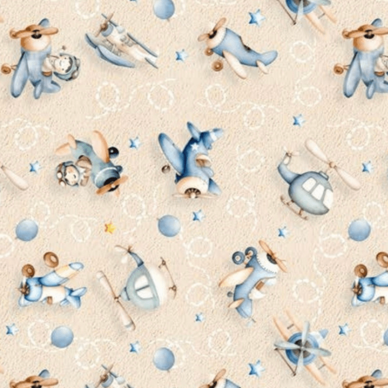 Tricoline estampa digital fofura nas alturas 