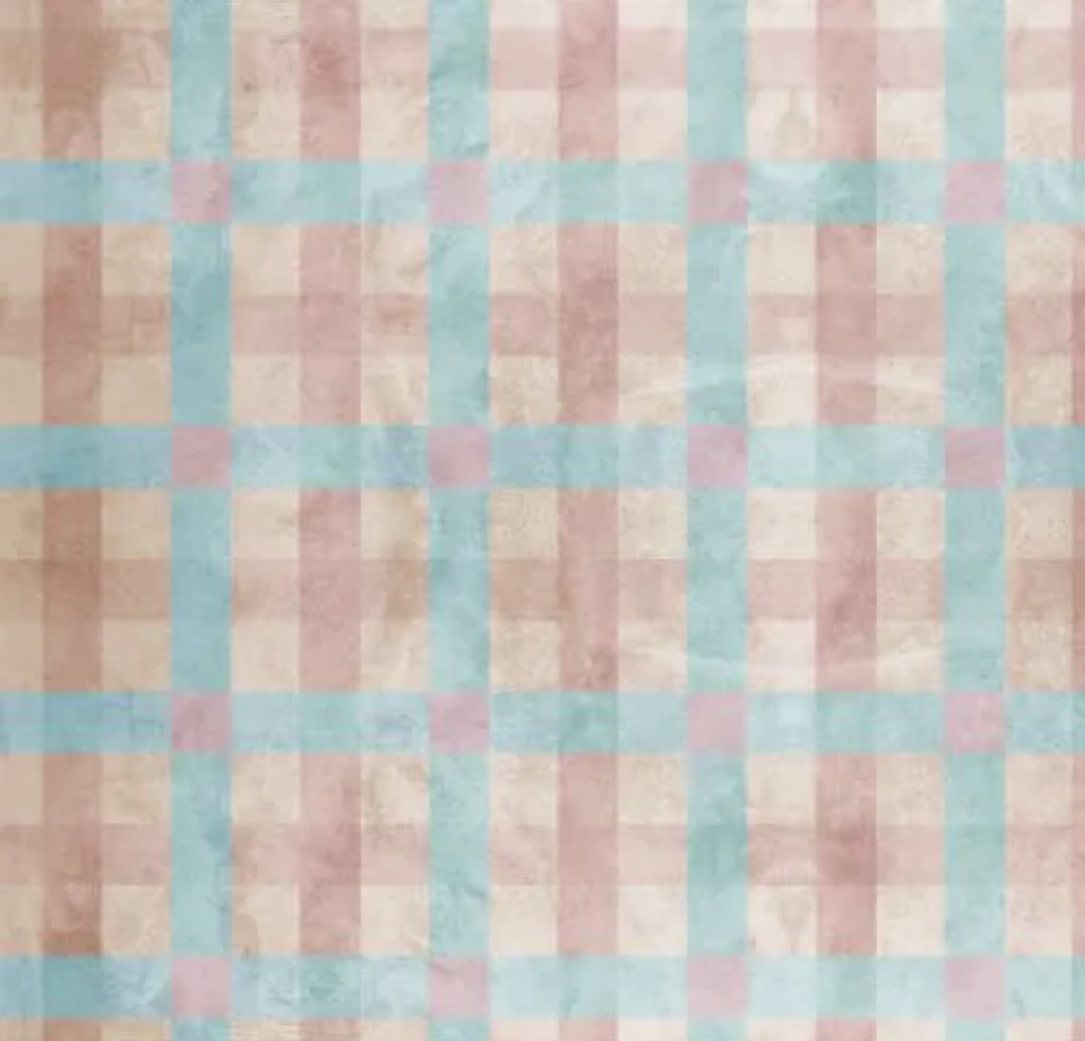 Tricoline estampa digital xadrez azul pé na areia - Renatta Tecidos