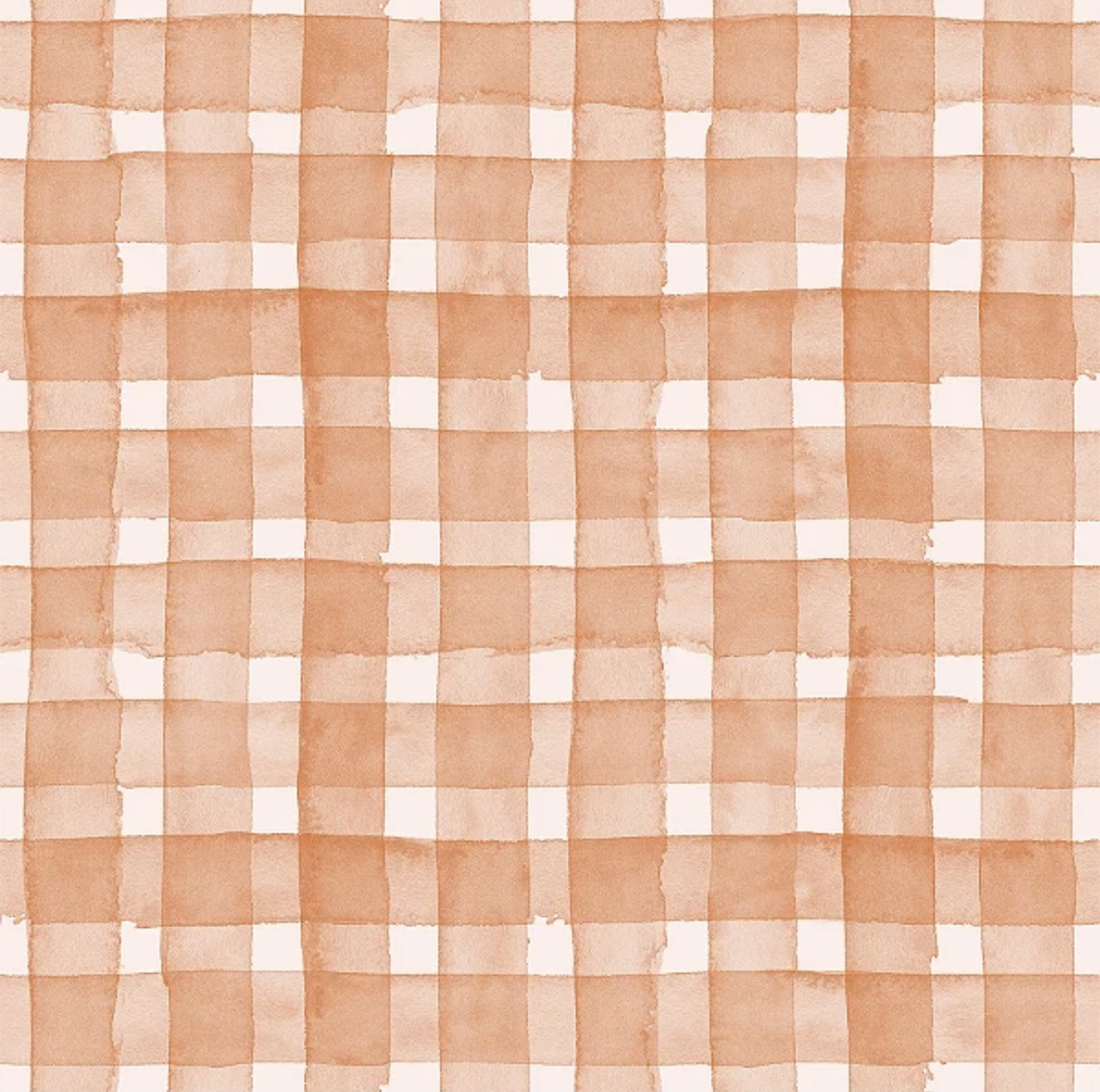 Tricoline estampa digital xadrez aquarela peach