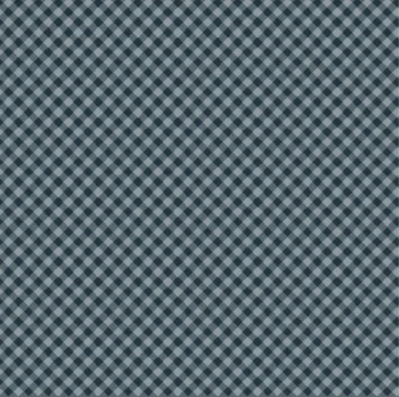 Tricoline estampa digital xadrez azul marinho 